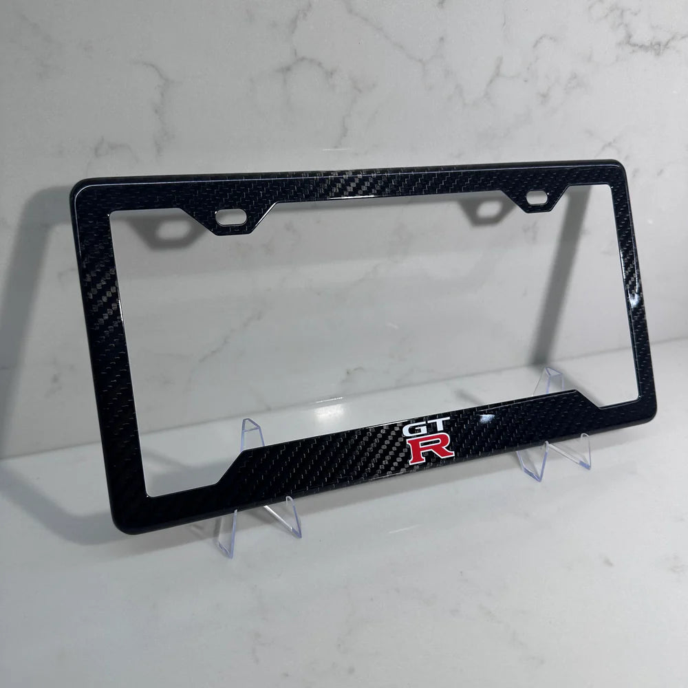 GTR 100% Real Carbon Fiber License Plate Frame