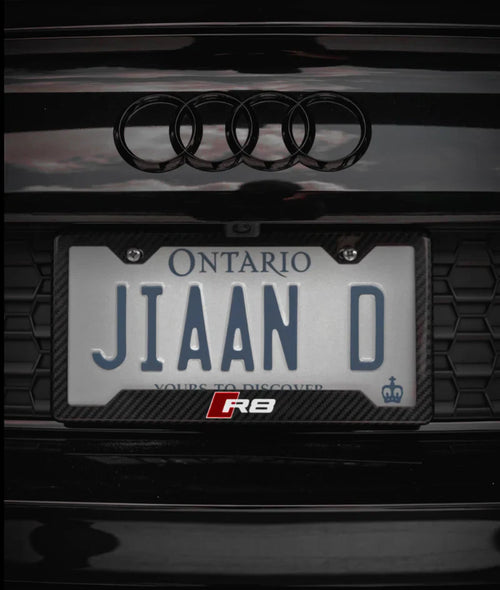 Audi R8 100% REAL CARBON FIBER CAR LICENSE PLATE FRAME