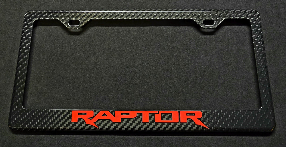 Raptor 100% Real Carbon Fiber License Plate Frame