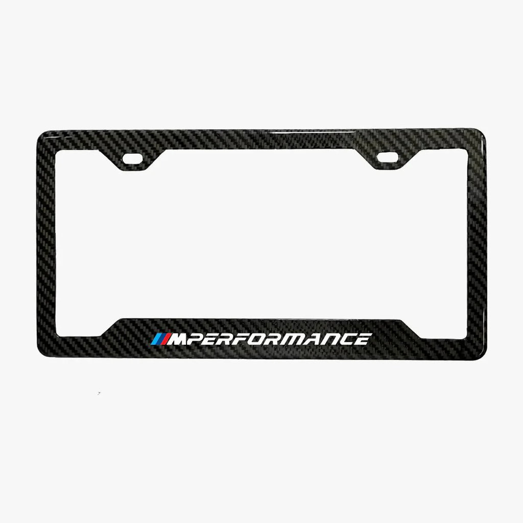 BMW M PERFORMANCE 100% REAL CARBON FIBER CAR LICENSE PLATE FRAME