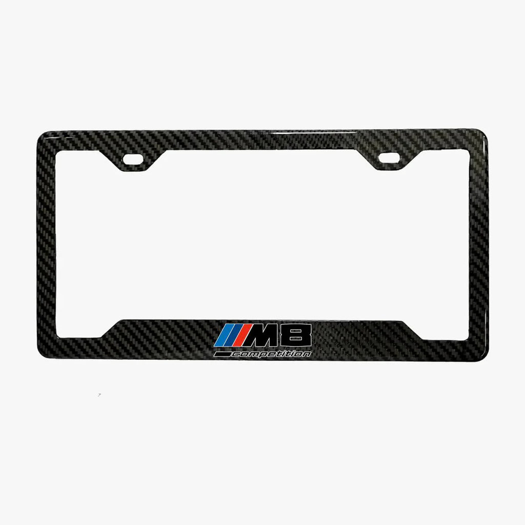 BMW M8 COMPETITON BLACK 100% REAL CARBON FIBER CAR LICENSE PLATE FRAME