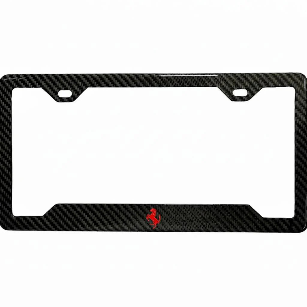 FERRARI 100% REAL CARBON FIBER CAR LICENSE PLATE FRAME