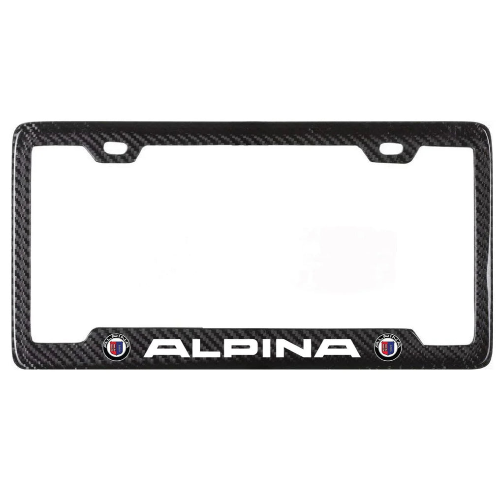 BMW ALPINA 100% REAL CARBON FIBER CAR LICENSE PLATE FRAME