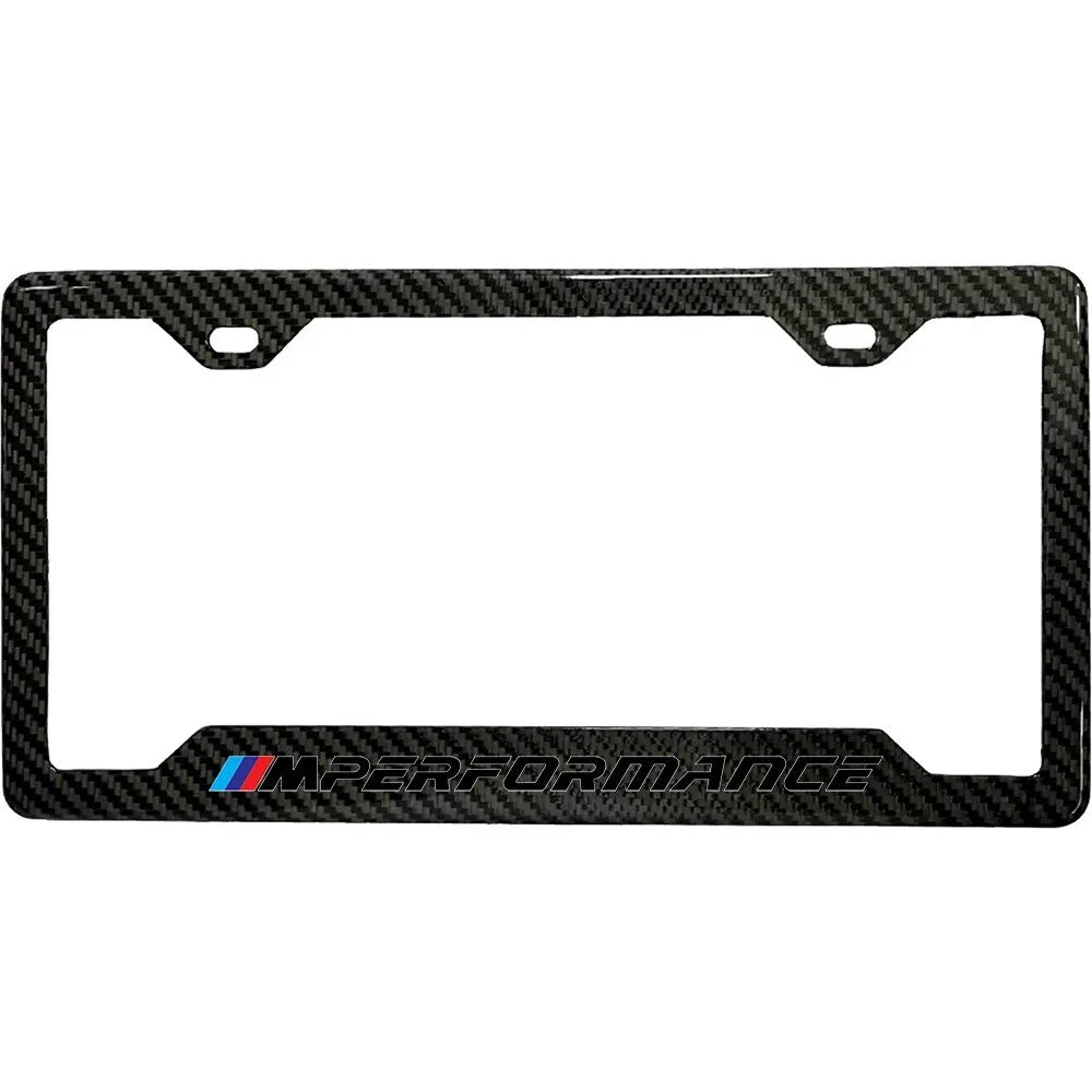 BMW M PERFORMANCE 100% REAL CARBON FIBER CAR LICENSE PLATE FRAME