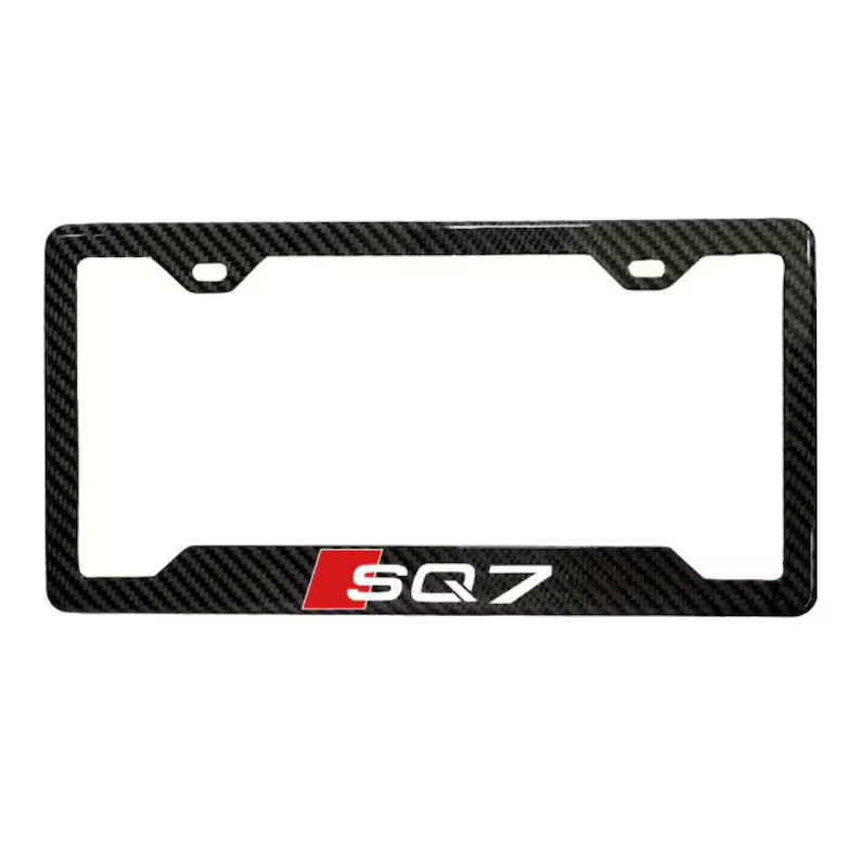 AUDI SQ7 100% REAL CARBON FIBER CAR LICENSE PLATE FRAME