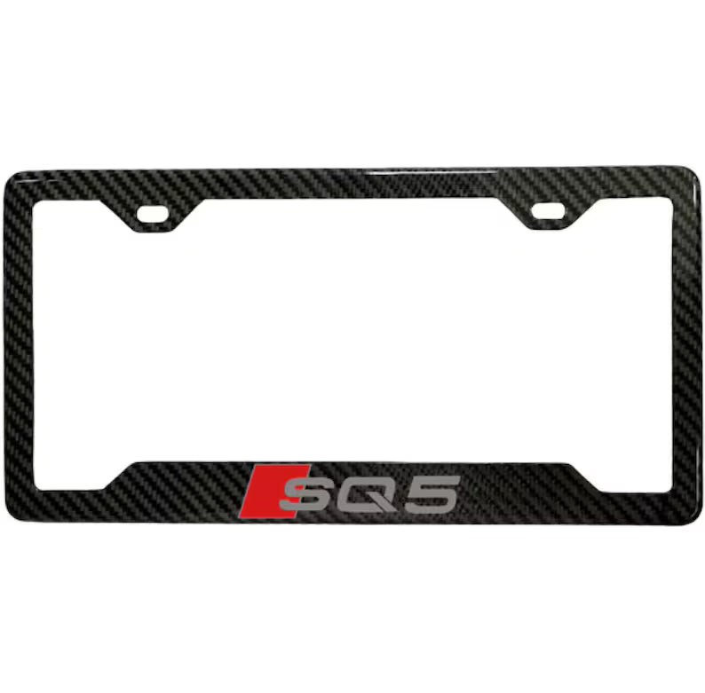 AUDI SQ5 100% REAL CARBON FIBER CAR LICENSE PLATE FRAME