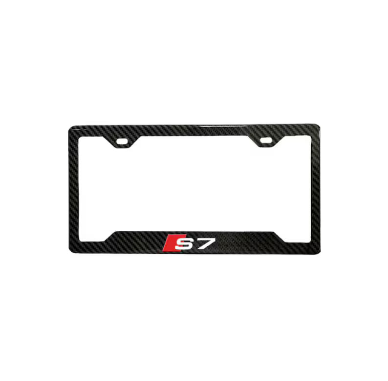 AUDI S7 100% REAL CARBON FIBER CAR LICENSE PLATE FRAME