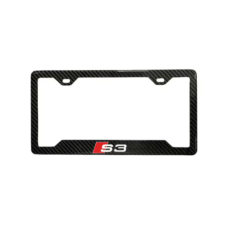 AUDI S3 100% REAL CARBON FIBER CAR LICENSE PLATE FRAME