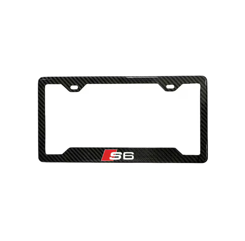 AUDI S6 100% REAL CARBON FIBER CAR LICENSE PLATE FRAME