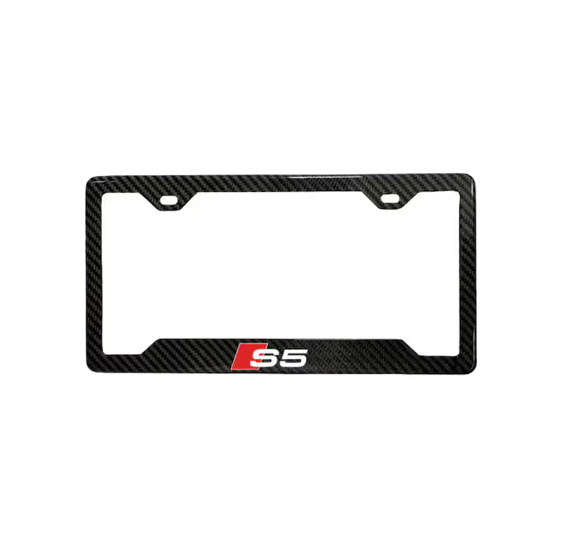 AUDI S5 100% REAL CARBON FIBER CAR LICENSE PLATE FRAME