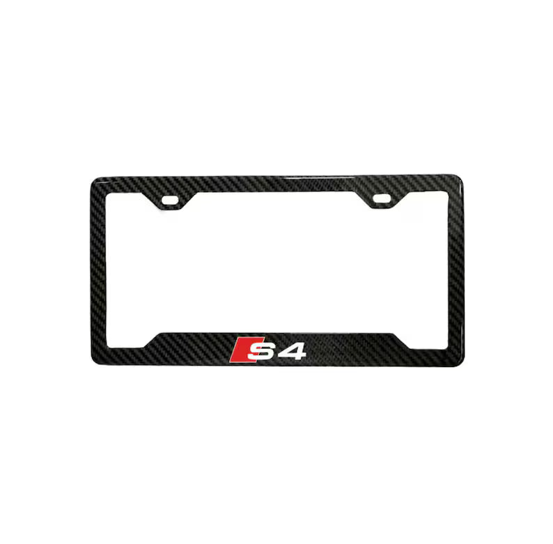 AUDI S4 100% REAL CARBON FIBER CAR LICENSE PLATE FRAME