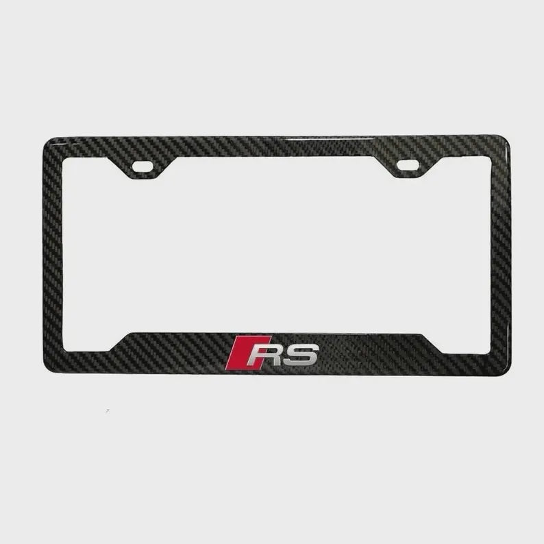 Audi RS 100% Real Carbon Fiber License Plate Frame