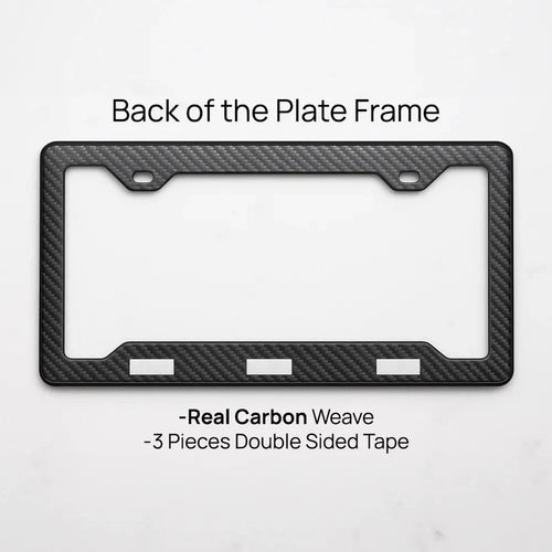 American Flag 100% Real Carbon Fiber License Plate Frame