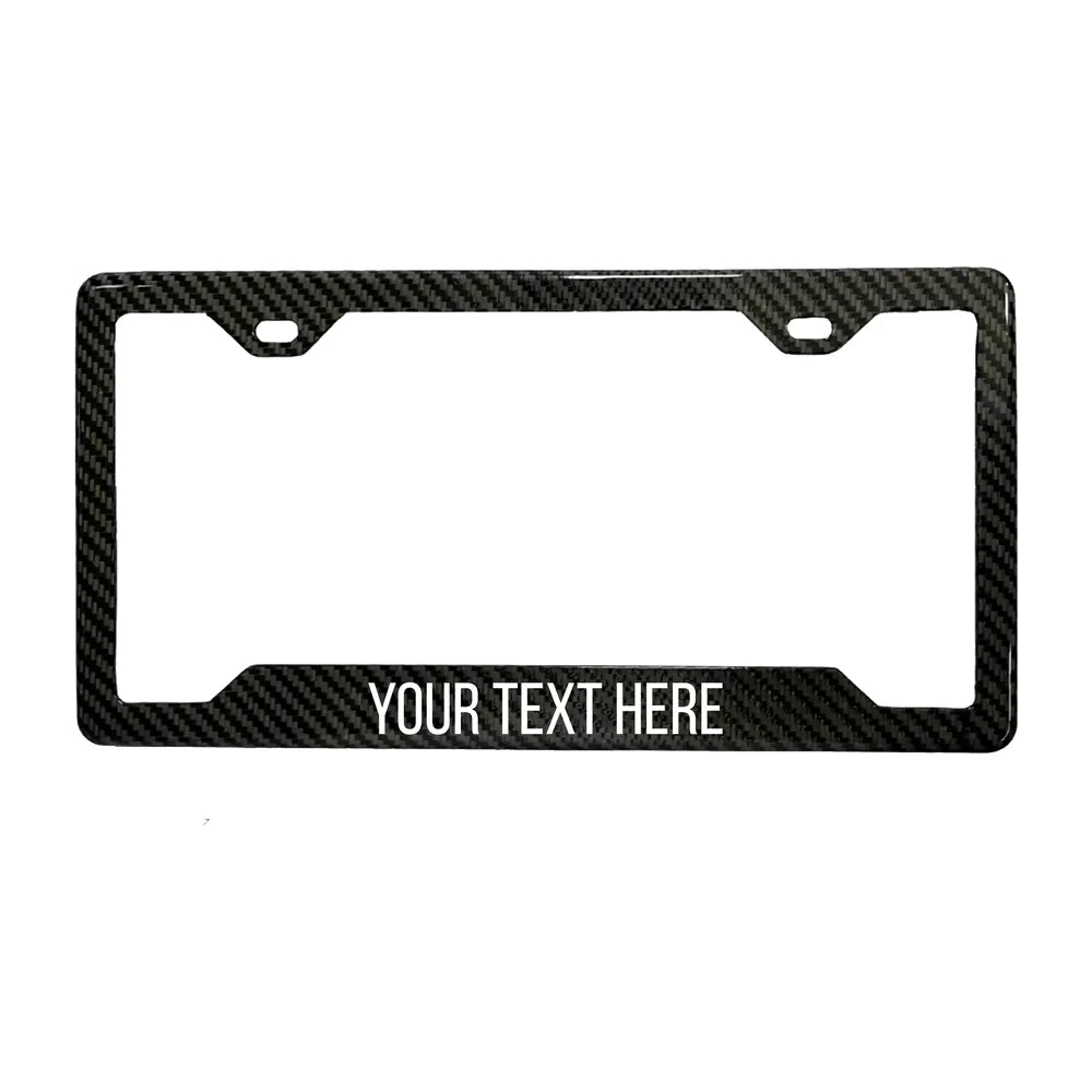 Custom 100% Real Carbon Fiber License Plate Frame